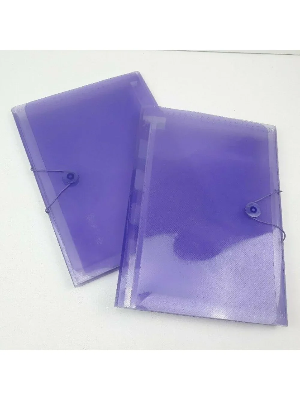 Purple Clear Expandable Letter Document Organizer Folder Set Of 2 Coupon Holder